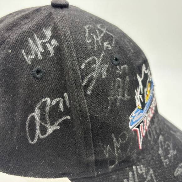 Lake Erie Monsters Hockey Autographed Hat OSFM Strapback Sportswear Black Cap - Picture 7 of 11